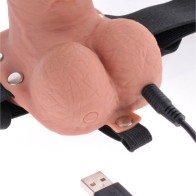 Hollow Rechargeable Penis Harness for Enhanced Intimacy