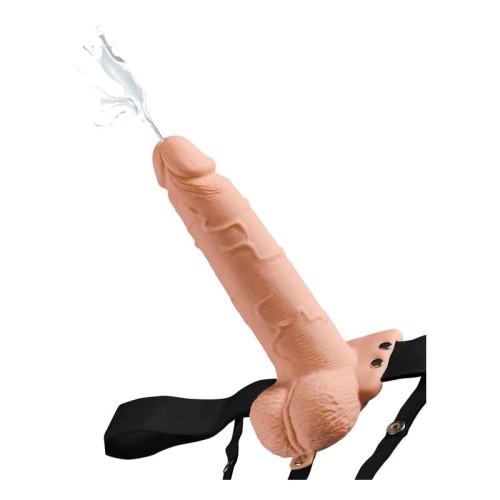 Arnes Ajustable Pene Realistico Con Testiculos Squirting 19 Cm