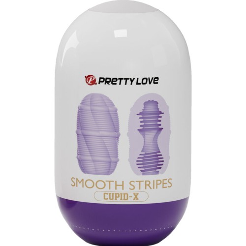 Pretty Love Huevo Masturbador Smooth Stripes - Emocionante Masturbador Masculino