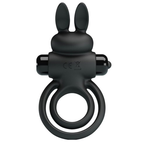 Anillo Vibrador Iii Conejo Para Pene Negro - Placer Mejorado