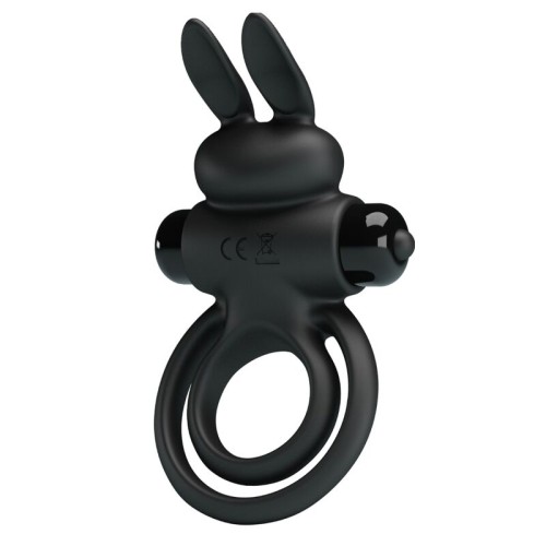 Anillo Vibrador Iii Conejo Para Pene Negro - Placer Mejorado