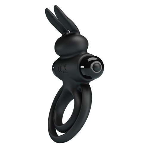 Pretty Love Vibrating Ring III Rabbit Black - Enhanced Pleasure