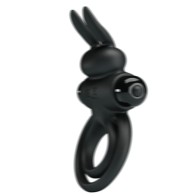 Pretty Love Vibrating Ring III Rabbit Black - Enhanced Pleasure