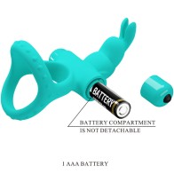 Pretty Love Figgy Rabbit Vibrator Ring - Green Pleasure