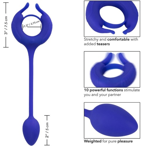 Admiral Weighted Penis Ring Blue - Enhanced Pleasure