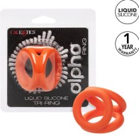 Alpha Triple Orange Cock Ring