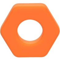 Alpha Liquid Silicone Prolong Sexagon Ring Orange