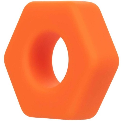 Alpha Liquid Silicone Prolong Sexagon Ring Orange