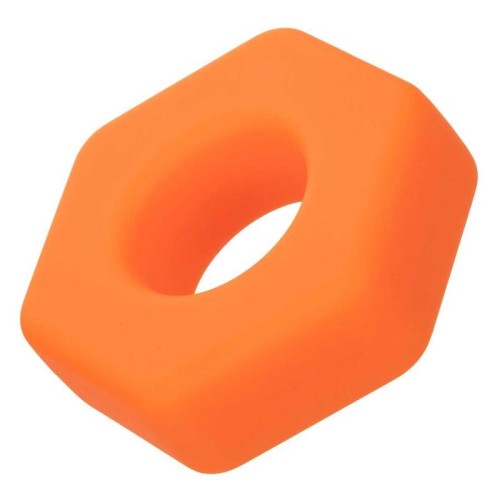 Alpha Liquid Silicone Prolong Sexagon Ring Orange