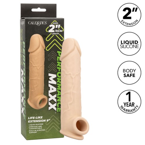 Performance Maxx Life-Like Extension 8 Clear Skin - Enhance Your Pleasure