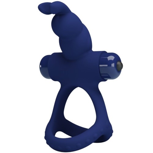 Pretty Love Luchito Blue - Double Rabbit Vibrating Ring