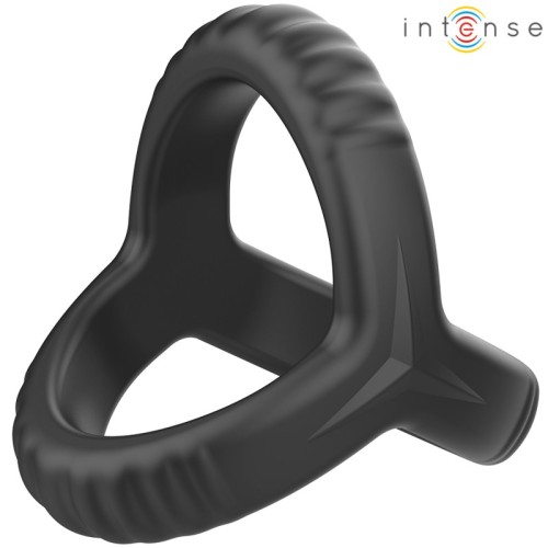 Intense Carson Double Ring Black Silicone Cock Ring Model 4