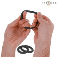 Intense - Hugh 3 Anillos Básicos Para Pene Silicona Negro