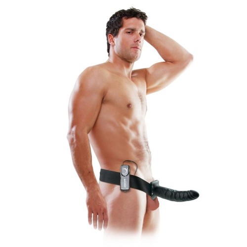 Hollow Vibrator Harness 19cm Black