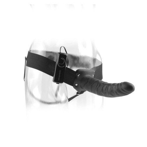 Hollow Vibrator Harness 19cm Black