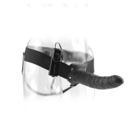 Hollow Vibrator Harness 19cm Black