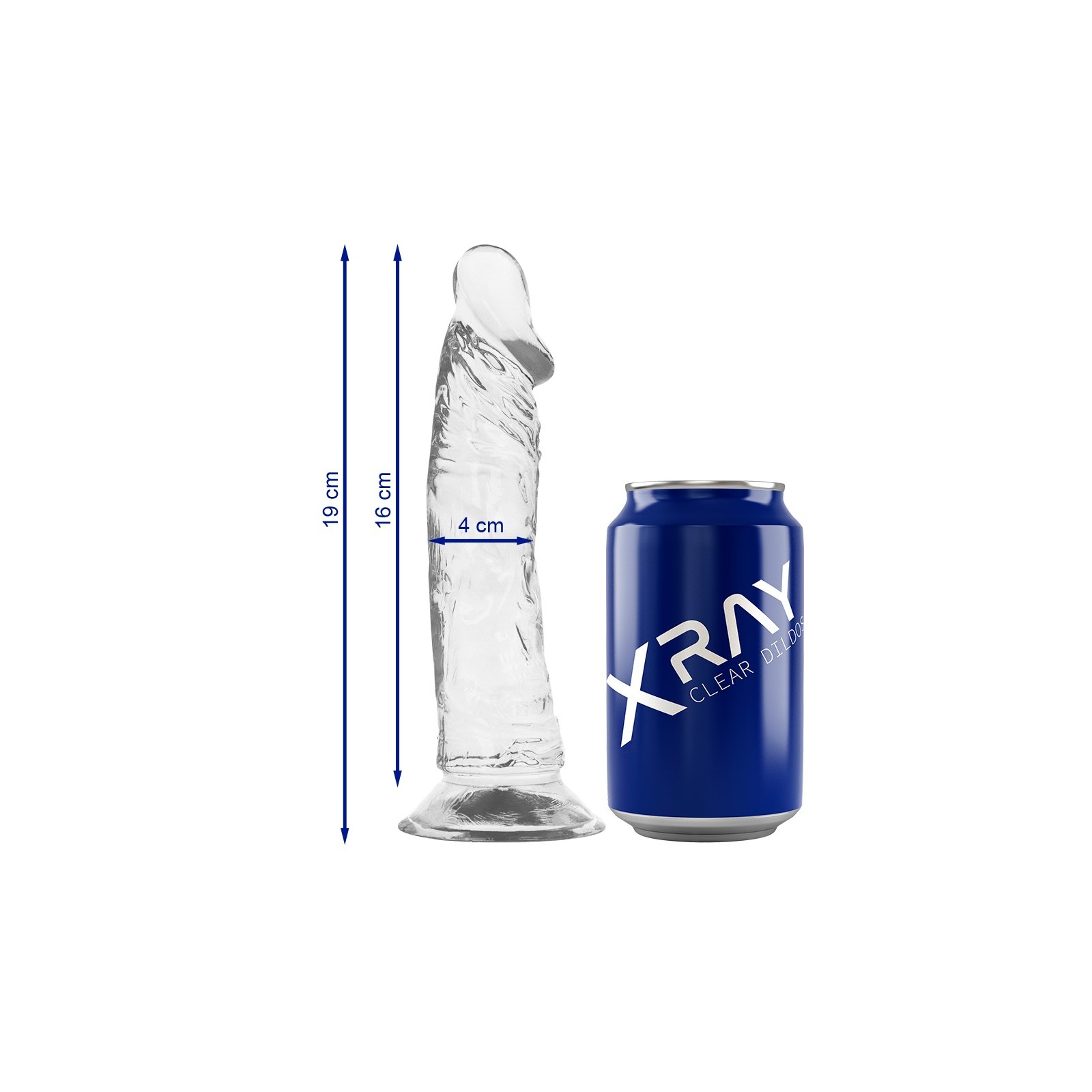 Clear Transparent Dildo 19cm