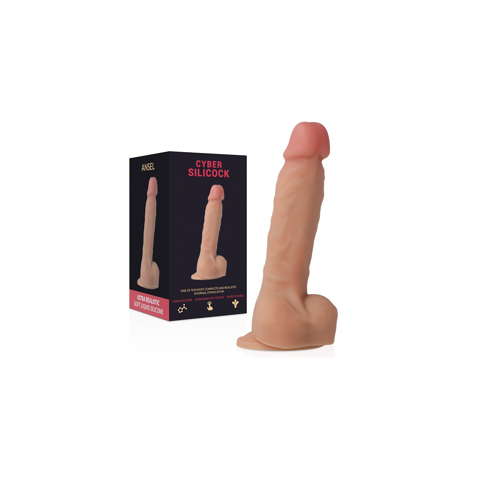 Ansel Dildo Realístico De Silicona Para Placer Versátil