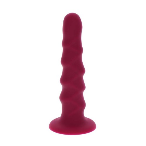 Ribbed Dong 12 Cm Red for Enhanced Pleasure