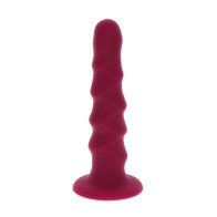 Ribbed Dong 12 Cm Rojo Para Placer Mejorado