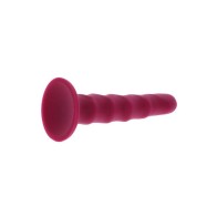 Ribbed Dong 12 Cm Rojo Para Placer Mejorado