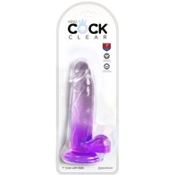 Clear Realistic Penis with Testicles