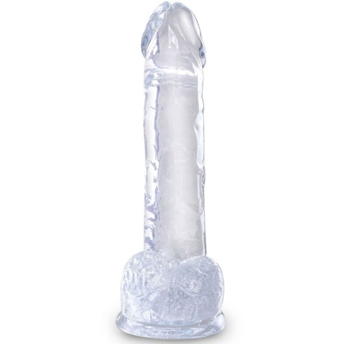 Clear Realistic Penis with Suction Base 15.2cm