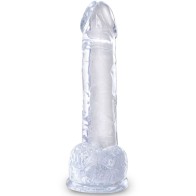 Clear Realistic Penis with Suction Base 15.2cm