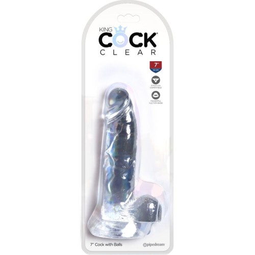 Clear Realistic Penis with Suction Base 15.2cm