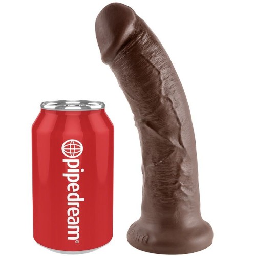 King Cock - 8 Inch Realistic Brown Dildo