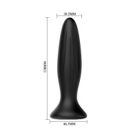 Plug Anal Vibrador Negro - Placer Premium