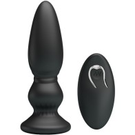 Plug Anal Potente con Control Remoto Negro