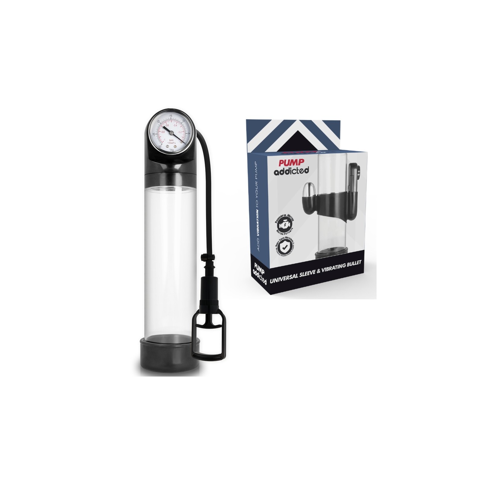 Pump Addicted RX9 Transparent Erection Pump with Vibrator