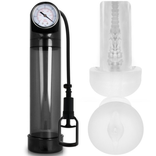 RX9 Black Penis Pump and Masturbator Combo