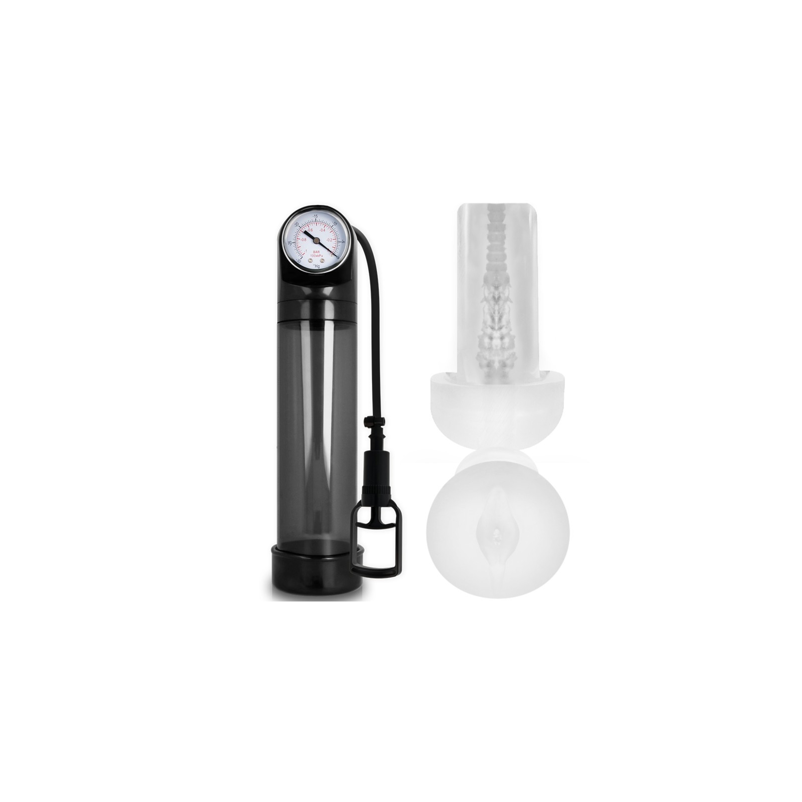 RX9 Black Penis Pump and Masturbator Combo