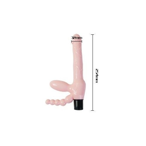 Cordless TPR Harness with Vibration and Anal Stimulation 25.4cm