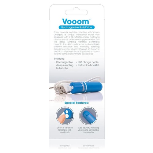 Bala Vibradora Recargable Vooom Azul