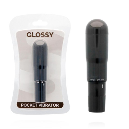 Glossy Pocket Vibrator Black