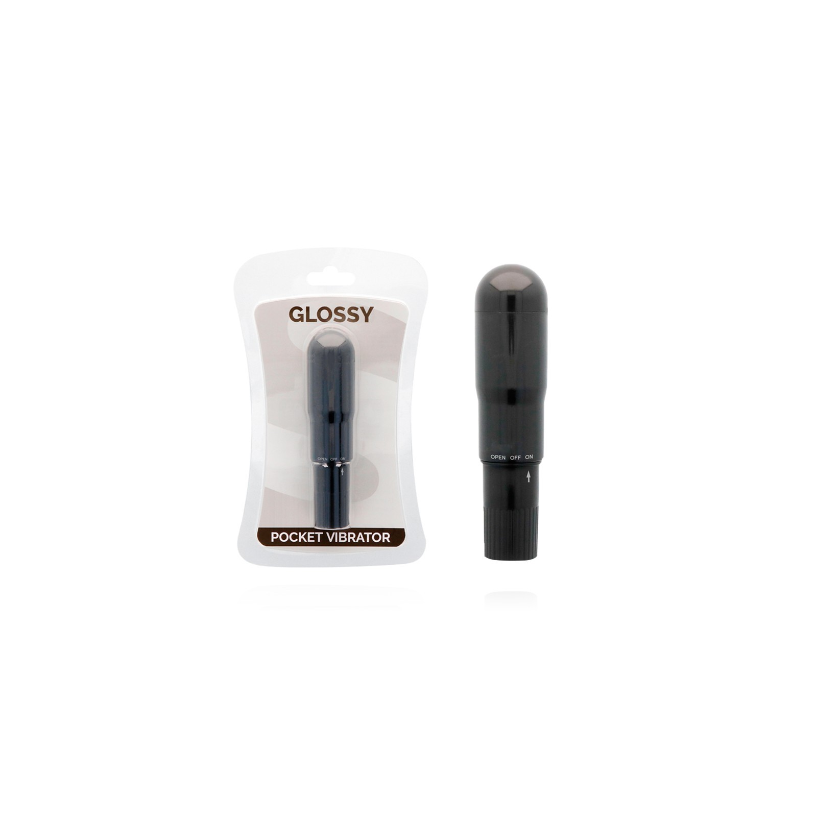 Glossy Pocket Vibrator Black