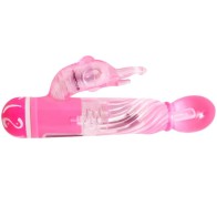 Baile Multispeed Vibrator with Clitoral Stimulator Pink