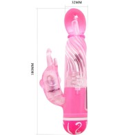 Baile Multispeed Vibrator with Clitoral Stimulator Pink