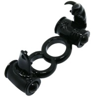 Double Ring Vibrator with Rabbit - Ultimate Couples Pleasure