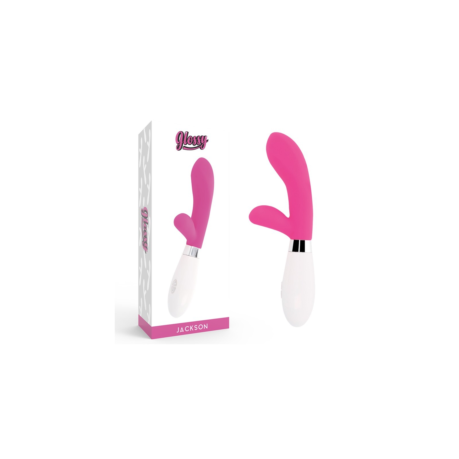 Masajeador Conejo Jackson Rosa - Vibrador de Silicona 10 Funciones