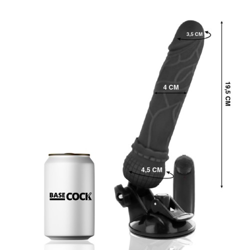 Realistic Vibrator with Remote Control Black - 19.5 cm