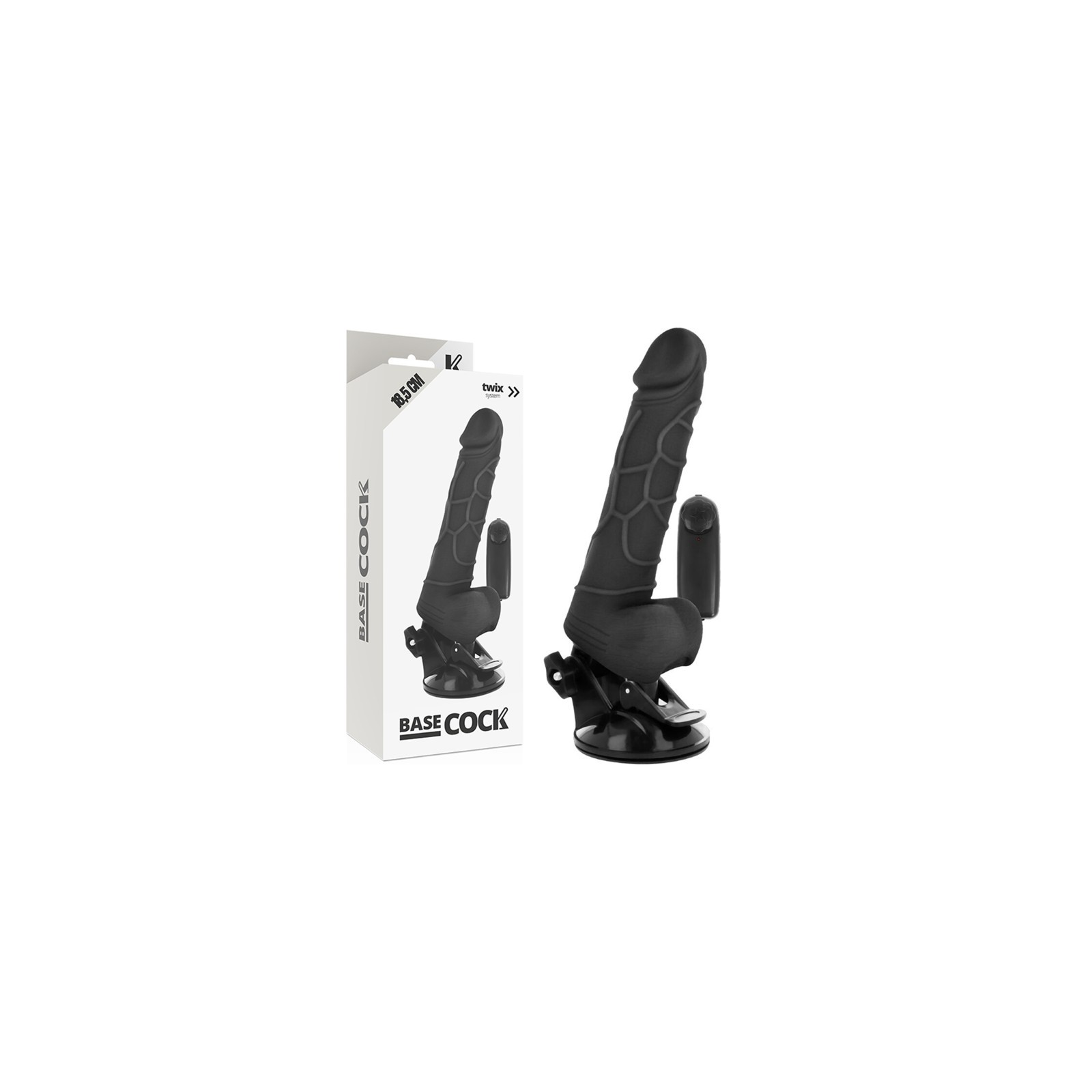 Vibrador Realistico Control Remoto Negro 18.5 Cm -o- 4cm