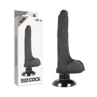 Realistic 2-in-1 Vibrator Black 18.5 cm