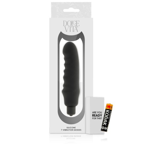 Genius Black Silicone Vibrator