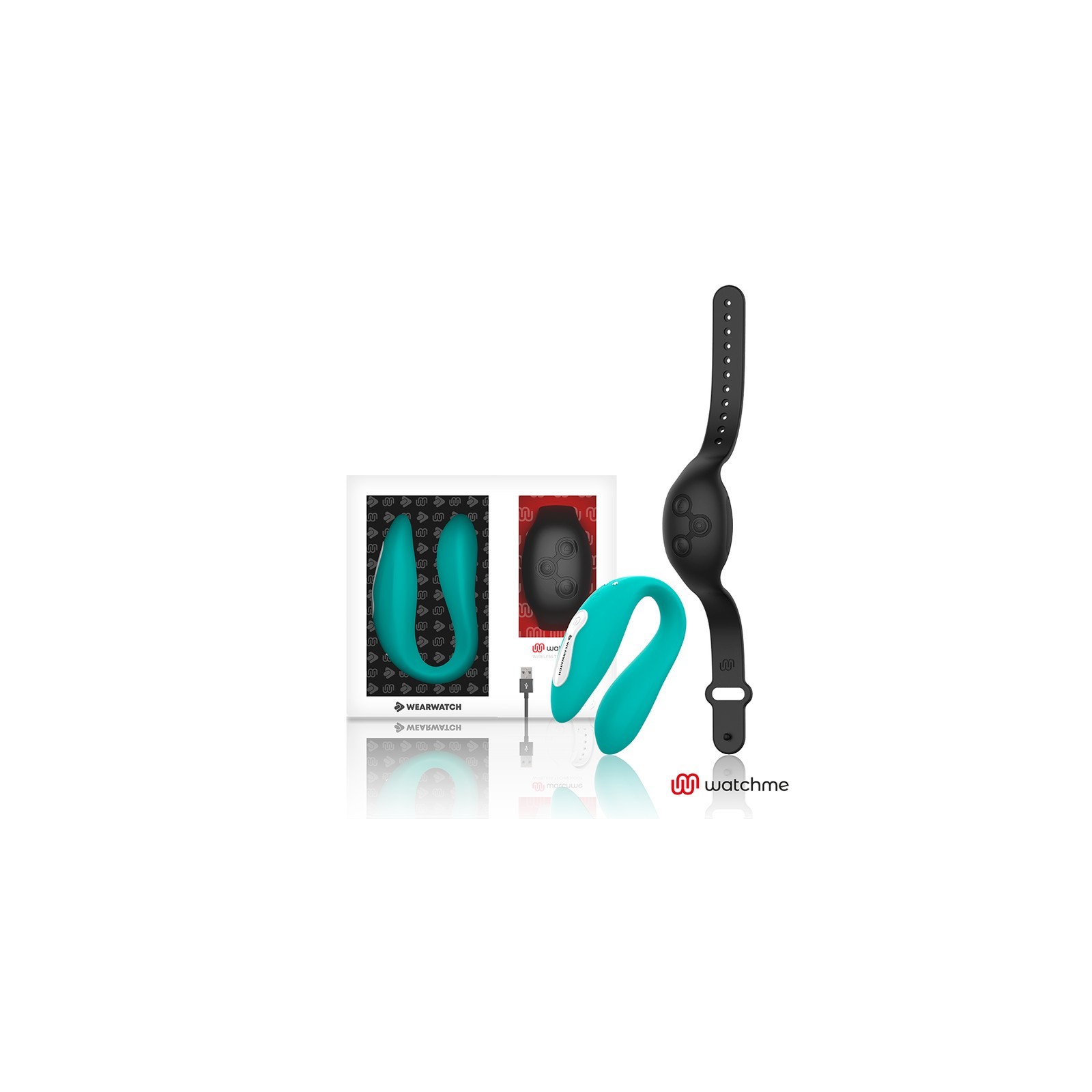 Watchme Dual Technology Vibrator Aqua Black - Ultimate Pleasure