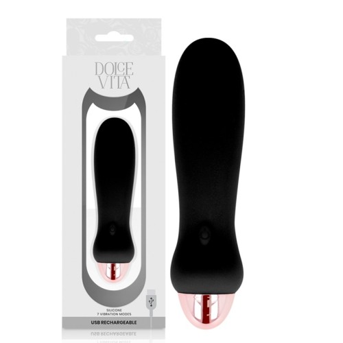 Rechargeable Five Vibrator Black - Powerful Sensations Await