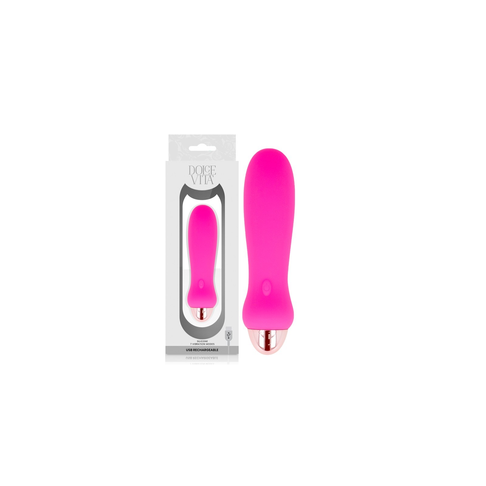 Rechargeable Five Vibrator Pink 7 Speeds - Dolce Vita